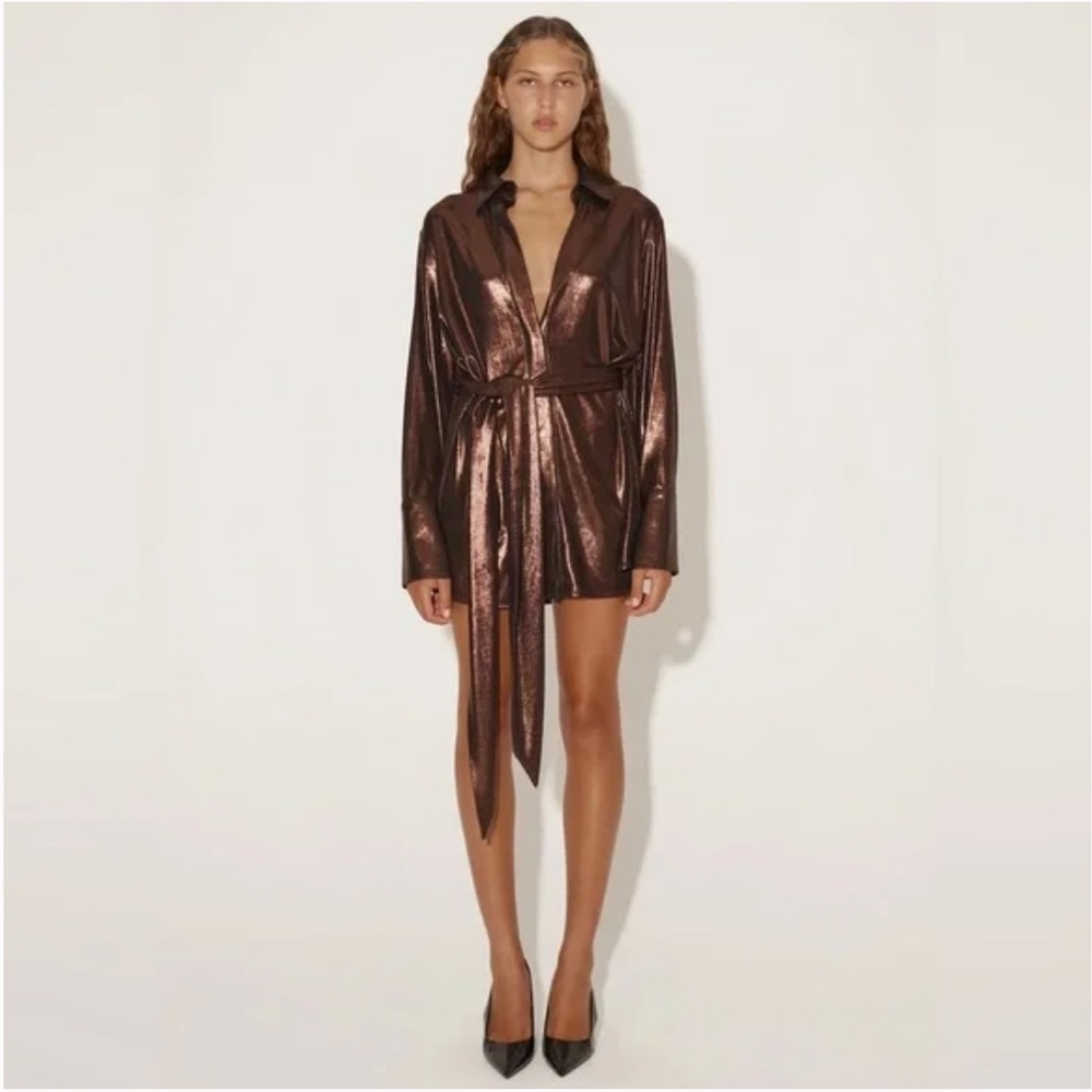 Hansen and Gratel Stardust Shirt Dress in Copper